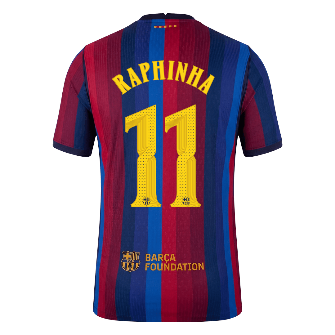 RAPHINHA #11 Barcelona Home Player Version Jersey 2026/27 - UCL