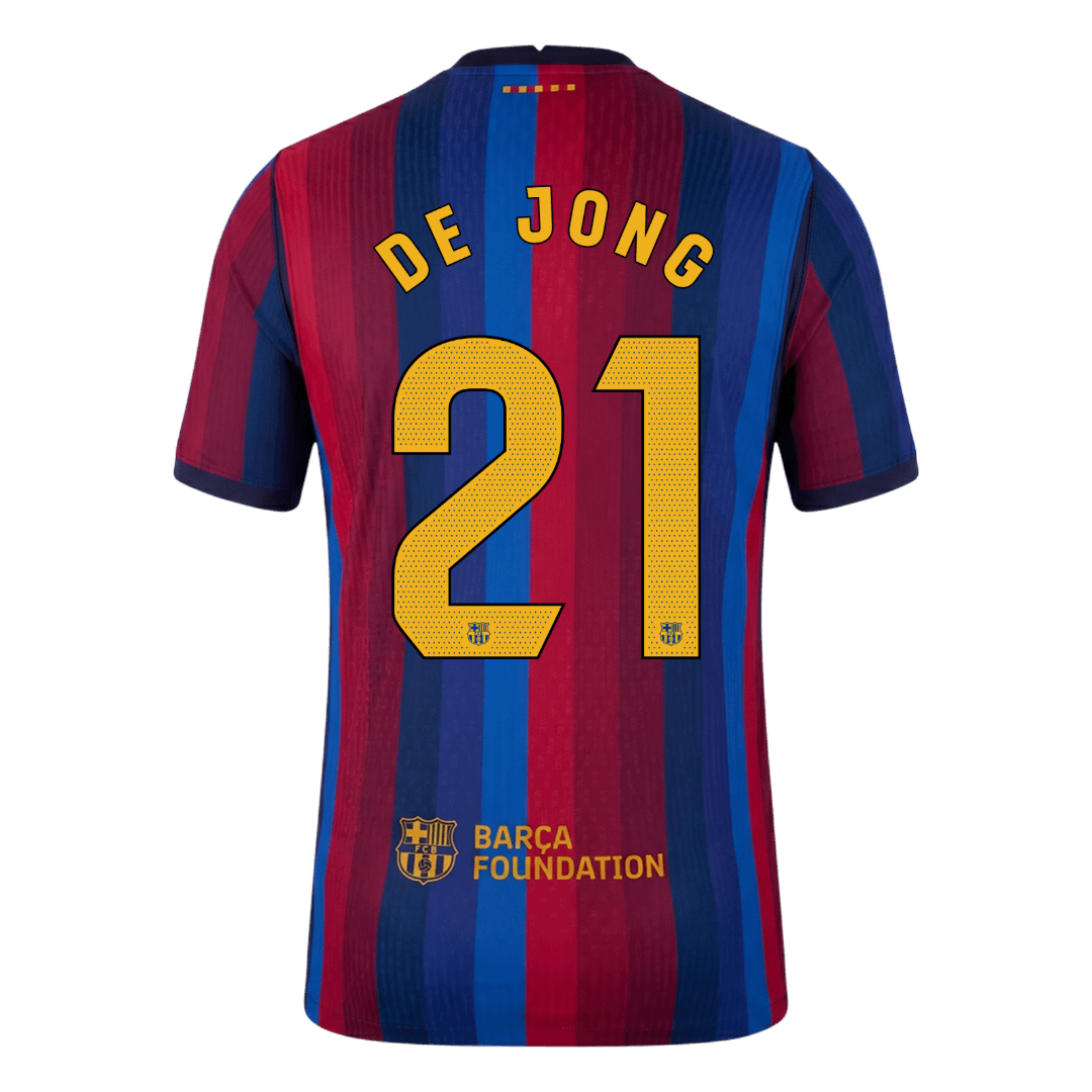 DE JONG #21 Barcelona Home Player Version Jersey 2026/27