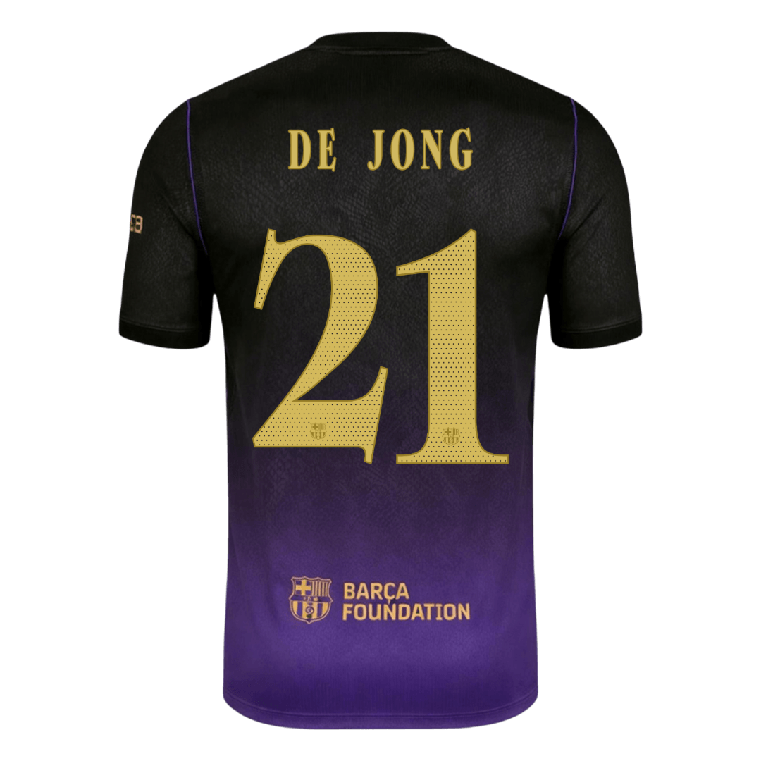 DE JONG #21 Barcelona Away Player Version Jersey 2026/27 - UCL