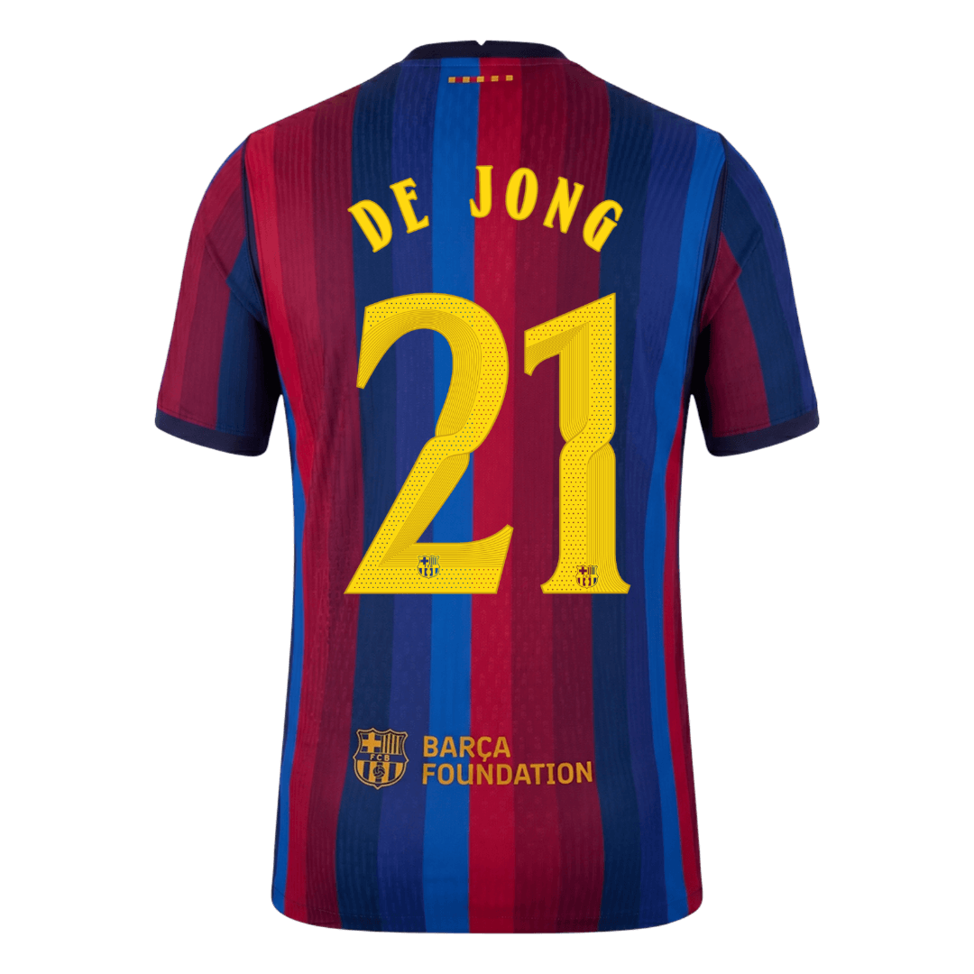 DE JONG #21 Barcelona Home Player Version Jersey 2026/27 - UCL