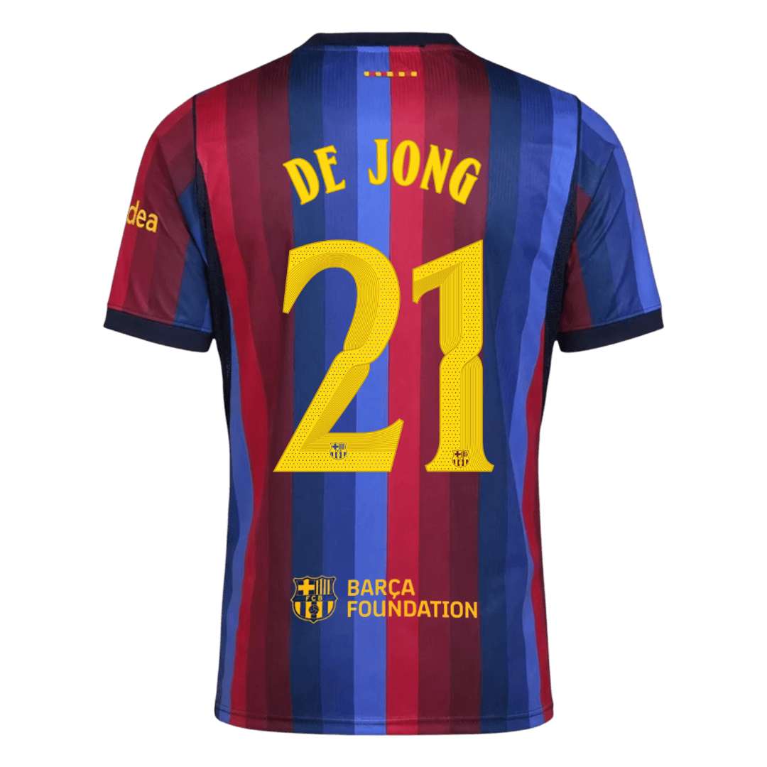 DE JONG #21 Barcelona Home Soccer Jersey 2026/27 -UCL