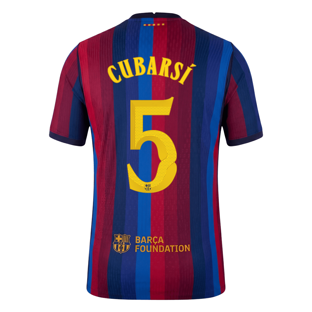CUBARSÍ #5 Barcelona Home Player Version Jersey 2026/27 - UCL