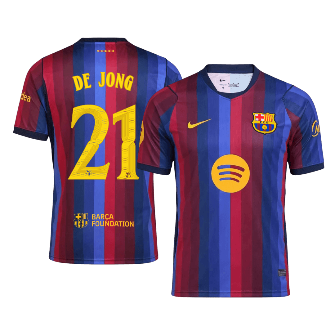DE JONG #21 Barcelona Home Soccer Jersey 2026/27 -UCL