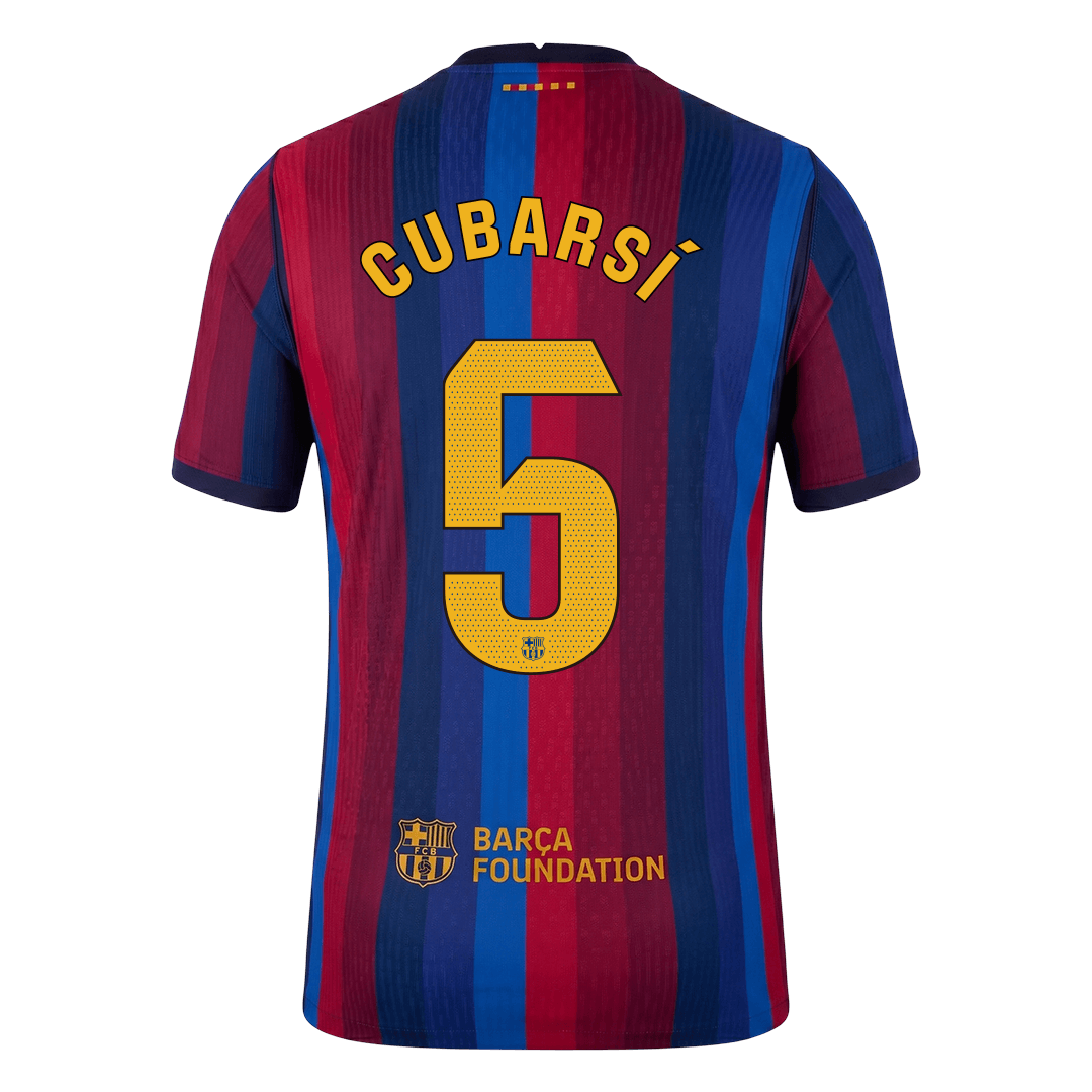 CUBARSÍ #5 Barcelona Home Player Version Jersey 2026/27