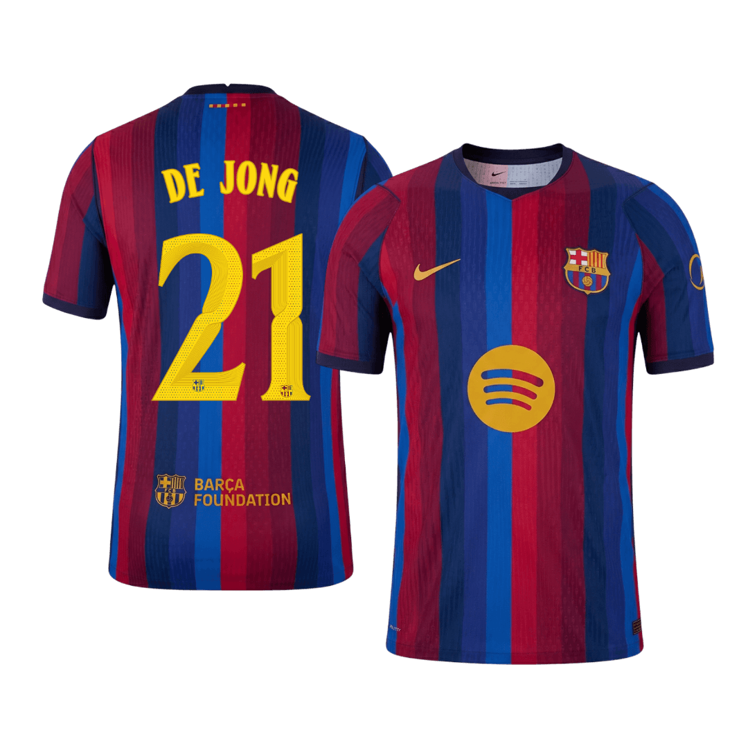 DE JONG #21 Barcelona Home Player Version Jersey 2026/27 - UCL