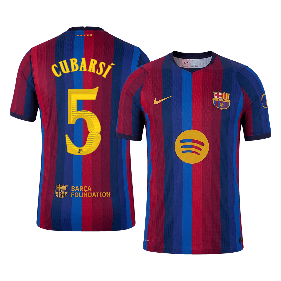CUBARSÍ #5 Barcelona Home Player Version Jersey 2026/27 - UCL