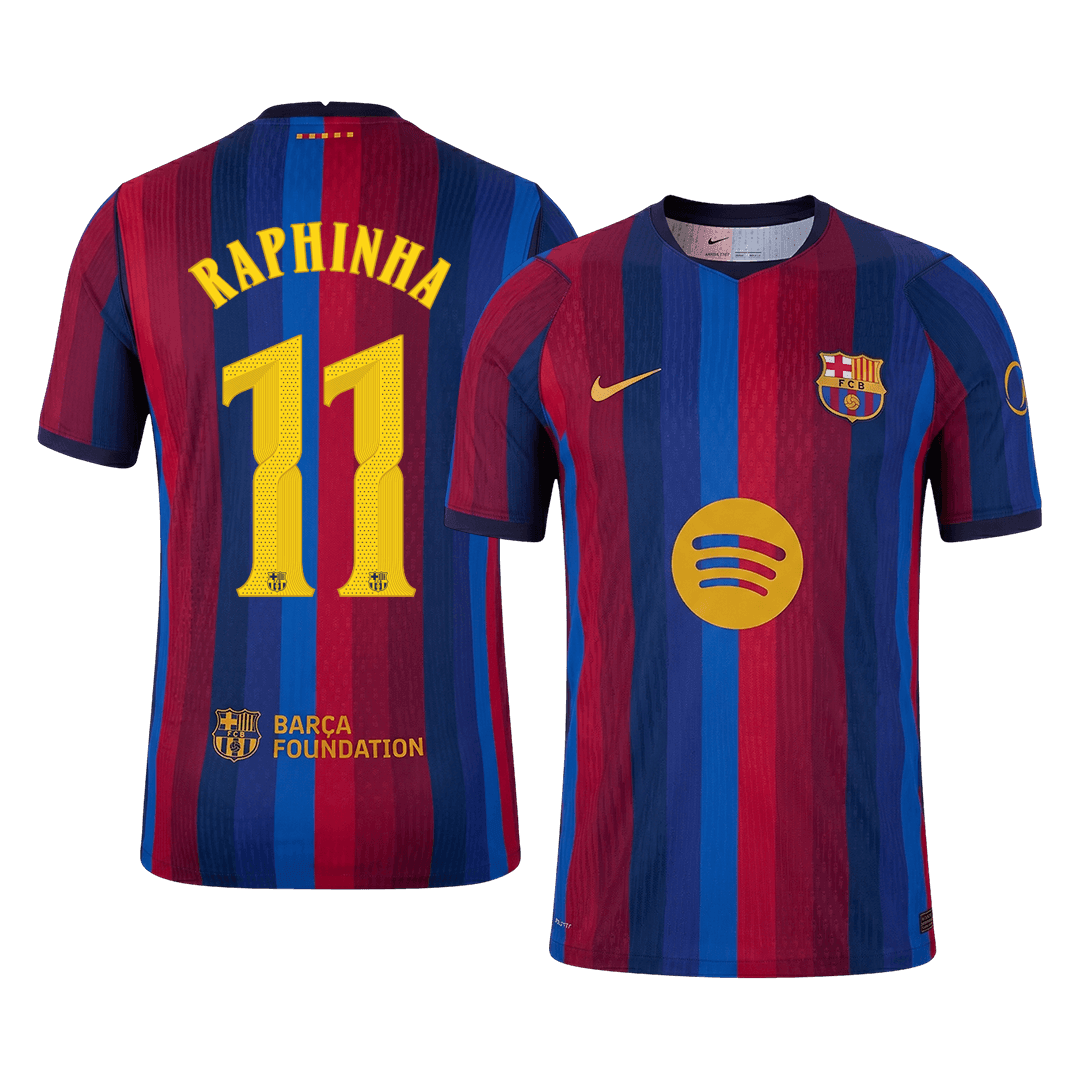 RAPHINHA #11 Barcelona Home Player Version Jersey 2026/27 - UCL