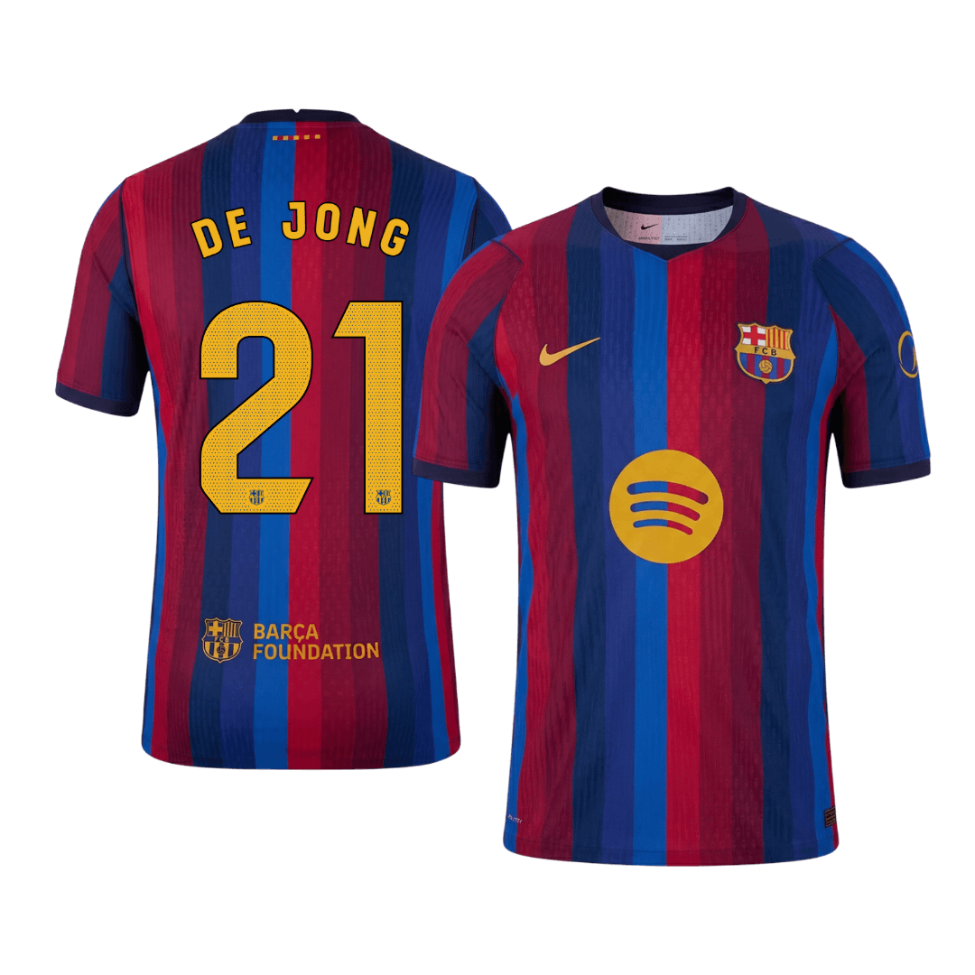 DE JONG #21 Barcelona Home Player Version Jersey 2026/27