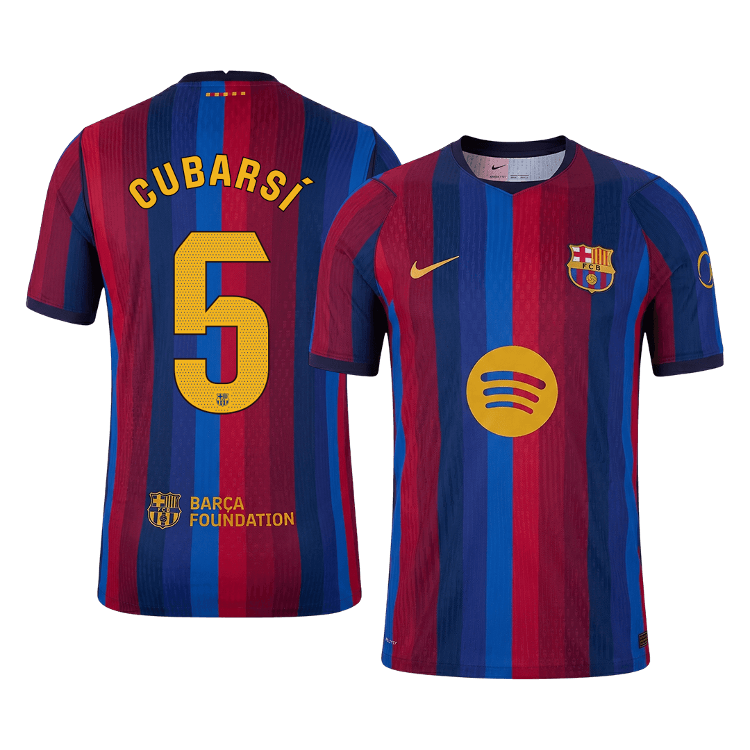CUBARSÍ #5 Barcelona Home Player Version Jersey 2026/27