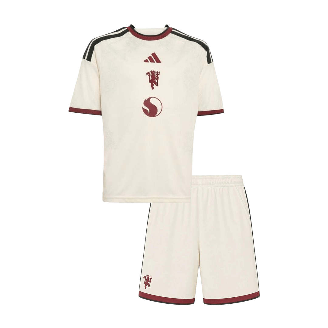 Manchester United Third Away Kids Soccer Jerseys Kit 2026/27