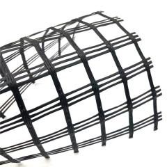 Warp Knitted Polyester PET Geogrid High Tensile Strength Soil Reinforcement Foundation Stabilization Grid