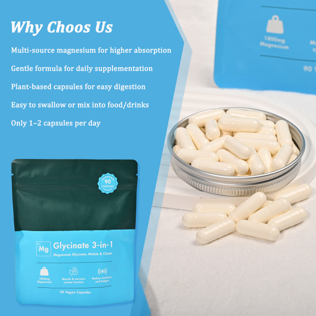 Magnesium Glycinate 3-in-1 Capsules,MY SHOP,Magnesium Glycinate 3-in-1 Capsules