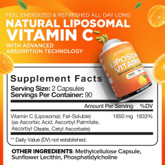 Liposomal Vitamin C 1650 mg Capsules,MY SHOP,Liposomal Vitamin C 1650 mg Capsules