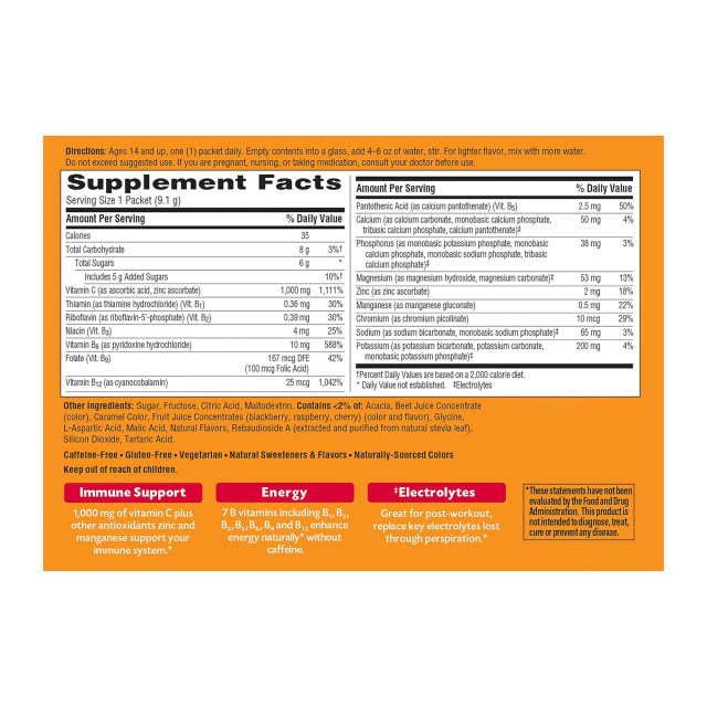 1000mg Vitamin C Daily Immune Support Drink Mix Powder,MY SHOP,1000mg Vitamin C Daily Immune Support Drink Mix Powder