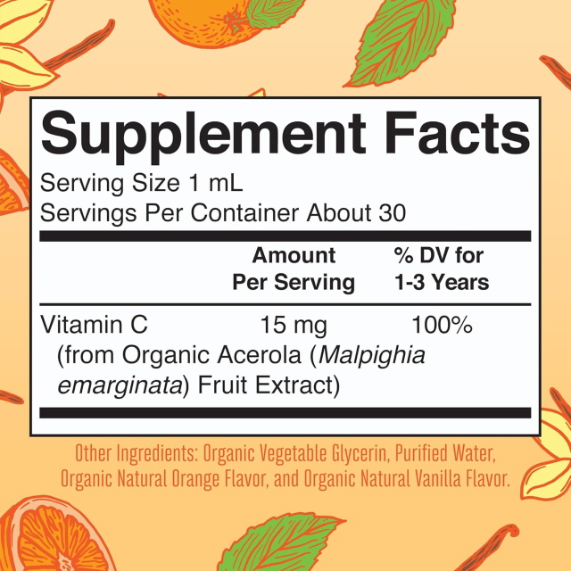 Organic Toddler Vitamin C Liquid Drops,MY SHOP,Organic Toddler Vitamin C Liquid Drops
