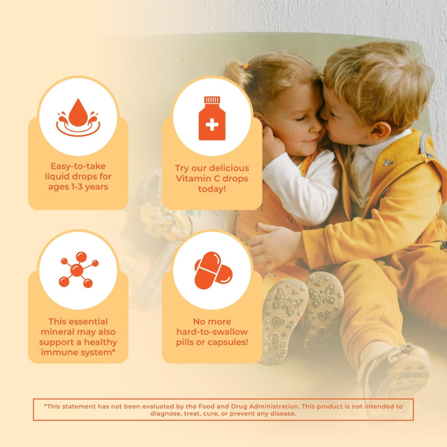 Organic Toddler Vitamin C Liquid Drops,MY SHOP,Organic Toddler Vitamin C Liquid Drops