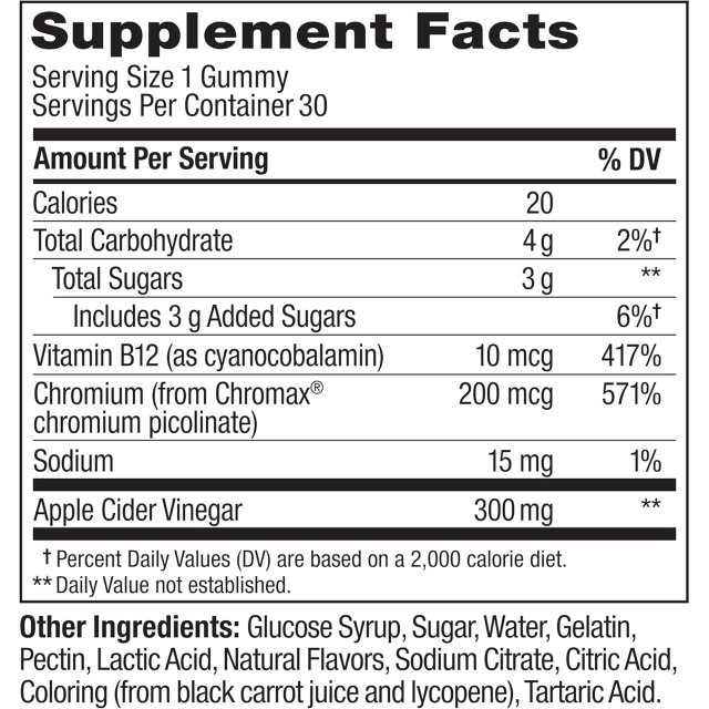 Apple Cider Vinegar + Vitamin B12 Gummies,MY SHOP,Apple Cider Vinegar + Vitamin B12 Gummies