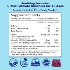 Blueberry Flavor L-Methylfolate Gummies,MY SHOP,Blueberry Flavor L-Methylfolate Gummies