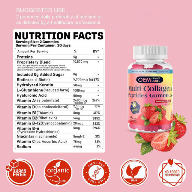 Multi Collagen Peptides Gummies,MY SHOP,Multi Collagen Peptides Gummies