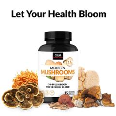 10 Mushroom Blend Capsules - Private Label Supplement,MY SHOP,10 Mushroom Superfood Capsules - OEM mushroom supplements Supply