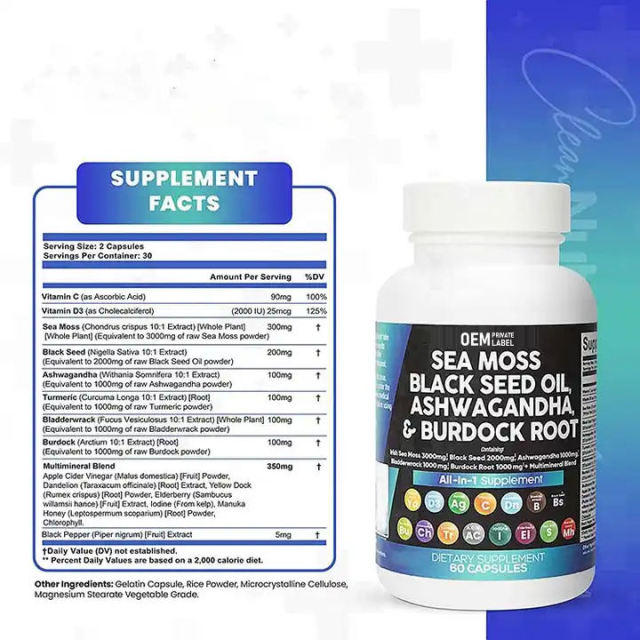 Private Label Sea Moss Capsule Supplement,MY SHOP,Private Label Sea Moss Capsule Supplement