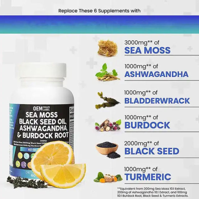 Private Label Sea Moss Capsule Supplement,MY SHOP,Private Label Sea Moss Capsule Supplement