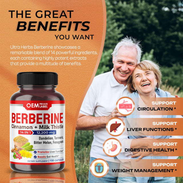 Berberine HCL & Liver Support Capsule,MY SHOP,Berberine HCL & Liver Support Capsule