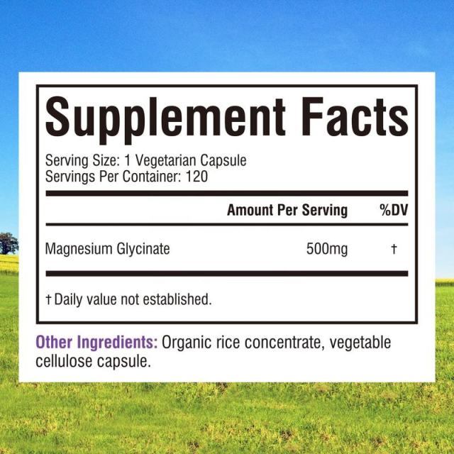 Premium Magnesium Glycinate Capsule Supplement,MY SHOP,Premium Magnesium Glycinate Capsule Supplement