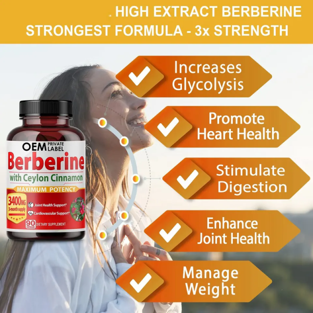 Berberine with Ceylon Cinnamon Capsule Supplement,MY SHOP,Berberine with Ceylon Cinnamon Capsule Supplement