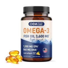 Triple Strength Omega-3 Fish Oil Softgels Supplement,MY SHOP,Omega 3 Fish Oil - Triple Strength cGMP OEM Supplement