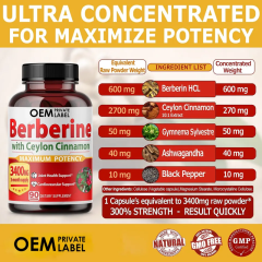 Berberine with Ceylon Cinnamon Capsule Supplement,MY SHOP,Berberine with Ceylon Cinnamon Capsule Supplement