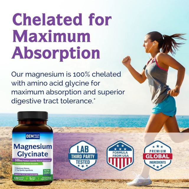 Premium Magnesium Glycinate Capsule Supplement,MY SHOP,Premium Magnesium Glycinate Capsule Supplement
