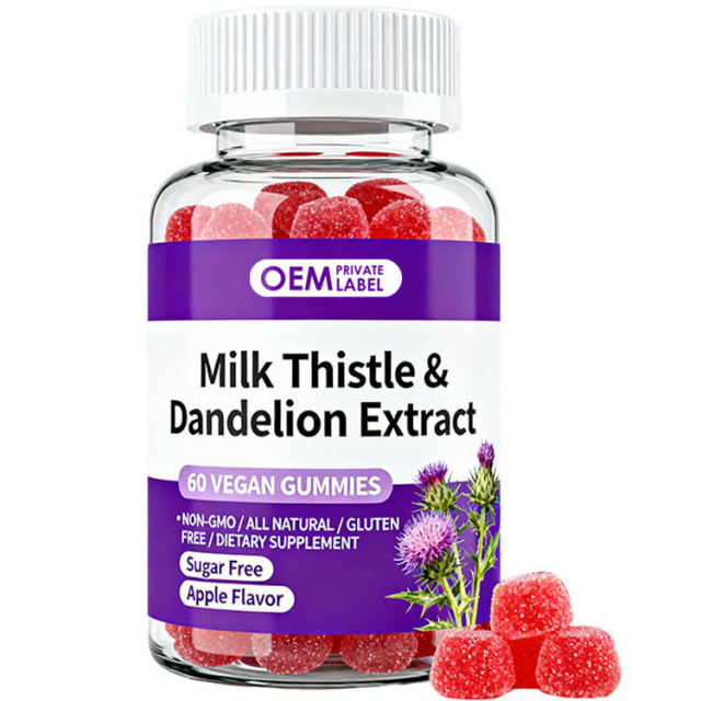 Sugar-Free Apple Flavor Milk Thistle Dandelion Gummies,MY SHOP,Sugar-Free Apple Flavor Milk Thistle Dandelion Gummies