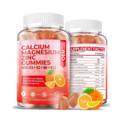Calcium Magnesium Zinc with D3 K2 B6 B12 Gummies,MY SHOP,Calcium Magnesium Zinc with D3 K2 B6 B12 Gummies