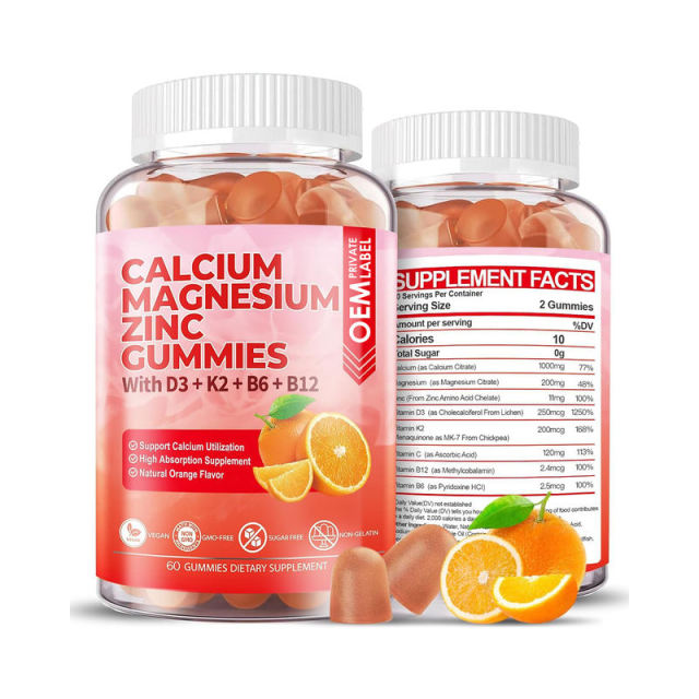 Calcium Magnesium Zinc with D3 K2 B6 B12 Gummies,MY SHOP,Calcium Magnesium Zinc with D3 K2 B6 B12 Gummies