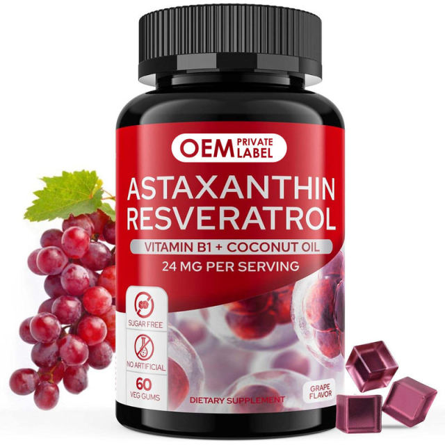 Astaxanthin Resveratrol 24mg with Vitamin B1 Gummies,MY SHOP,Astaxanthin Resveratrol 24mg with Vitamin B1 Gummies