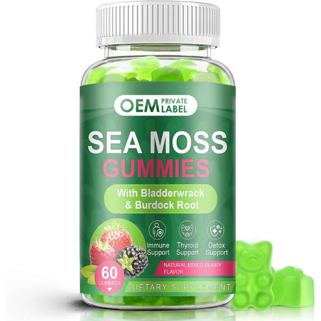 Sea Moss with Bladderwrack & Burdock Root Gummies,MY SHOP,Sea Moss with Bladderwrack & Burdock Root Gummies