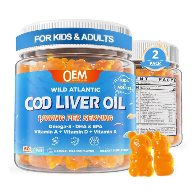 Kids & Adults Cod Liver Oil Bone Support Gummies,MY SHOP,Kids & Adults Cod Liver Oil Bone Support Gummies