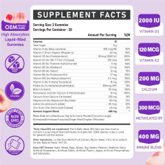 Women's 50+ Multivitamin Peach Flavor Gummies,MY SHOP,Women's 50+ Multivitamin Peach Flavor Gummies