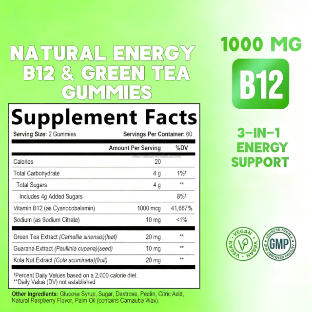 Blueberry Flavor Caffeine Energy Gummies,MY SHOP,