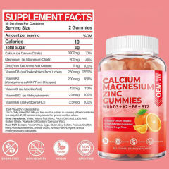 Calcium Magnesium Zinc with D3 K2 B6 B12 Gummies,MY SHOP,Calcium Magnesium Zinc with D3 K2 B6 B12 Gummies