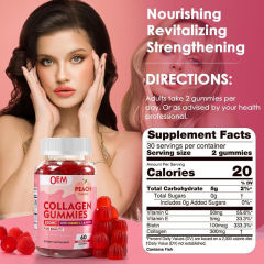 Peach Flavor Collagen 300mg with Vitamin C E Biotin Gummies,MY SHOP,Peach Flavor Collagen 300mg with Vitamin C E Biotin Gummies