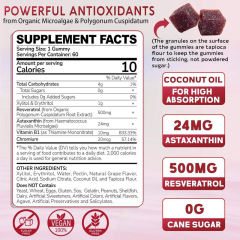 Astaxanthin Resveratrol 24mg with Vitamin B1 Gummies,MY SHOP,Astaxanthin Resveratrol 24mg with Vitamin B1 Gummies