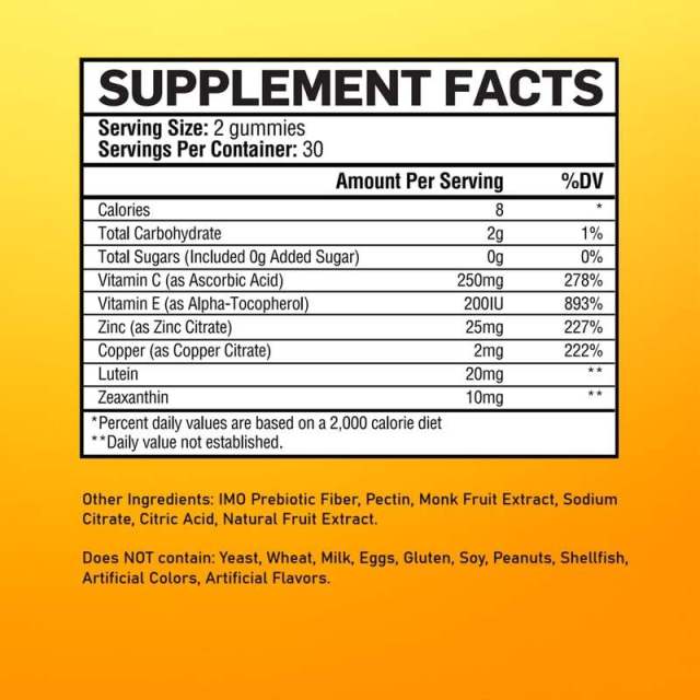 Blue Light Protection Lutein Zeaxanthin Gummies,MY SHOP,Blue Light Protection Lutein Zeaxanthin Gummies