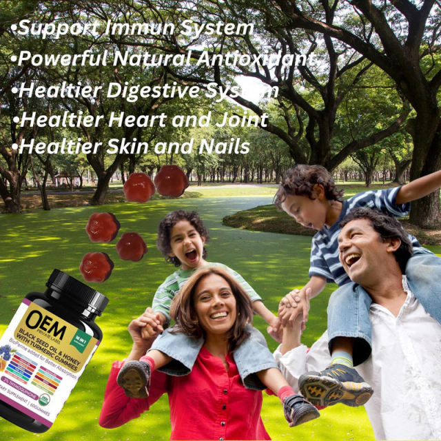 16-in-1 Black Seed Oil Honey Turmeric Organic Gummies,MY SHOP,16-in-1 Black Seed Oil Honey Turmeric Organic Gummies