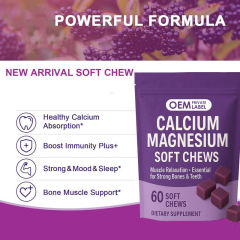Calcium Magnesium Muscle & Bone Support Soft Chews,MY SHOP,Calcium Magnesium Muscle & Bone Support Soft Chews