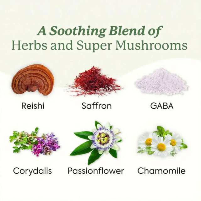 Melatonin-Free Mushroom Calm & Recovery Gummies,MY SHOP,Melatonin-Free Mushroom Calm & Recovery Gummies