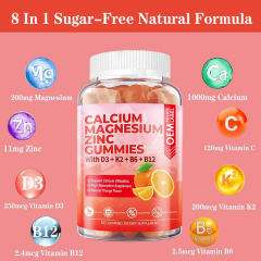 Calcium Magnesium Zinc with D3 K2 B6 B12 Gummies,MY SHOP,Calcium Magnesium Zinc with D3 K2 B6 B12 Gummies