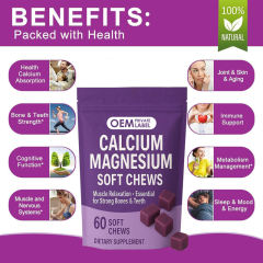 Calcium Magnesium Muscle & Bone Support Soft Chews,MY SHOP,Calcium Magnesium Muscle & Bone Support Soft Chews