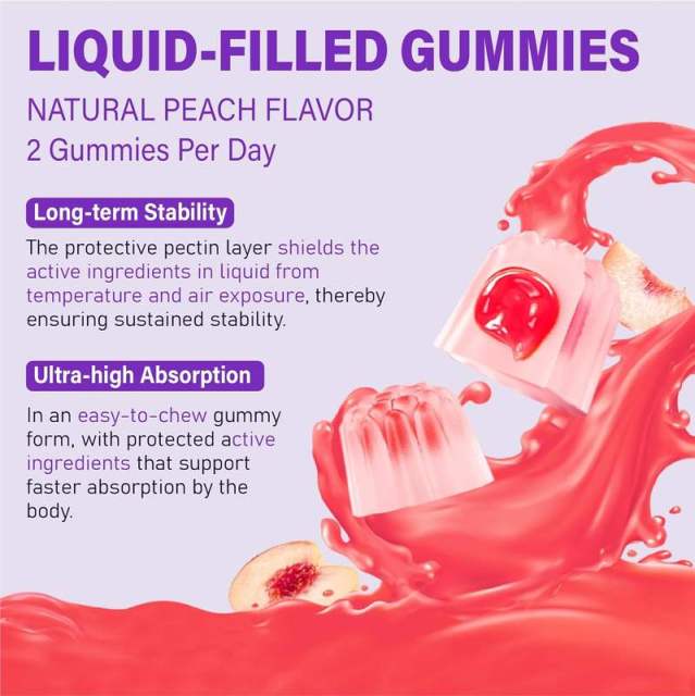 Women's 50+ Multivitamin Peach Flavor Gummies,MY SHOP,Women's 50+ Multivitamin Peach Flavor Gummies